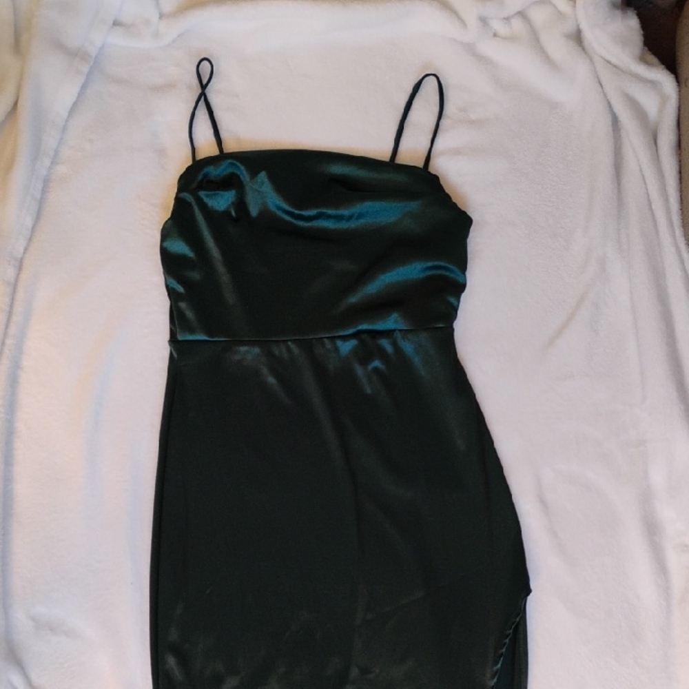 Chic Strapless Dark Green Dress